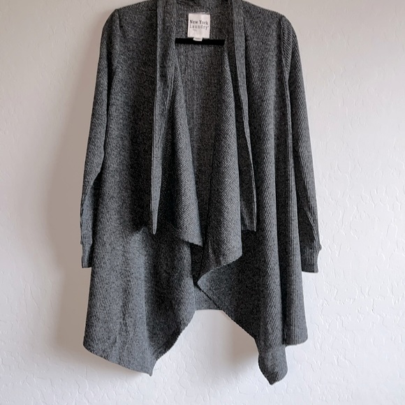 New York Laundry Cozy Chic Open/Drape Front Ribbed Cardigan Size S - Picture 2 of 10